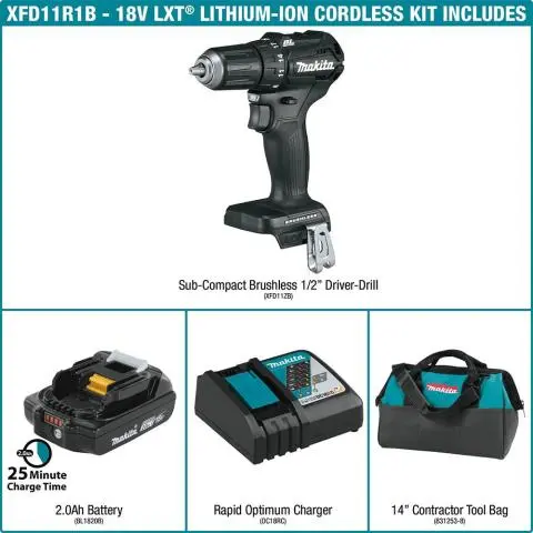 Makita xfd11zb 18v lxt top