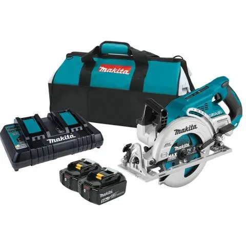 Makita XSR01PT 18V X2 LXT Lithium Ion 36V Brushless Cordless Rear Handle 7 1 4 Circular Saw Kit 5.0Ah