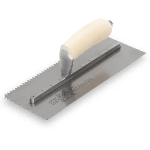 Marshalltown 4-1/2 in. W Steel Notched Trowel Marshalltown 4-1/2 in. W Steel Notched Trowel