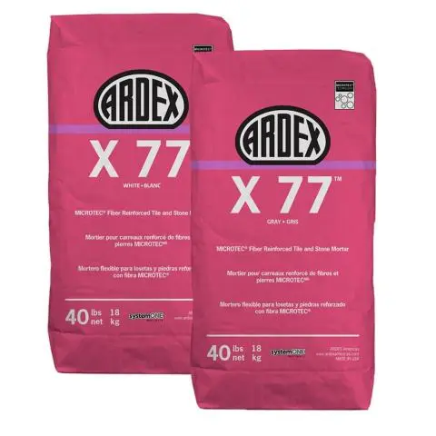 Ardex X 77 MICROTEC Fiber Reinforced Modified Tile and Stone Mortar - 40 lb  bag