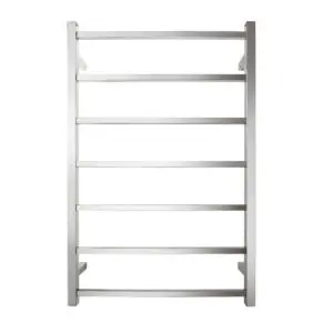 Warmup Multi Bar Ladder Towel Rail Square Tube Brushed Nickel 10 Bars
