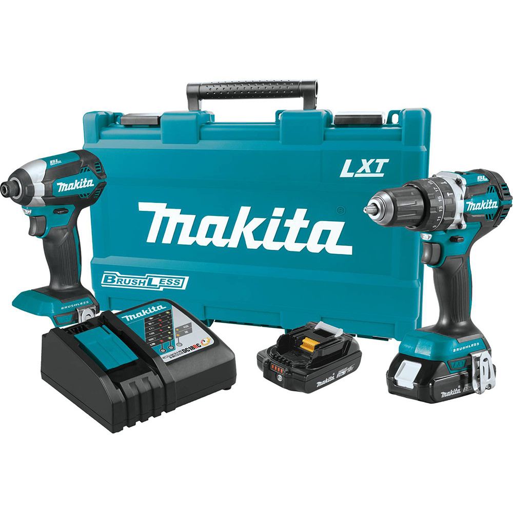 lichtgewicht eend Arabisch Makita XT269R 18V LXT Lithium‑Ion Compact Brushless Cordless 2‑Pc. Combo  Kit (2.0Ah)