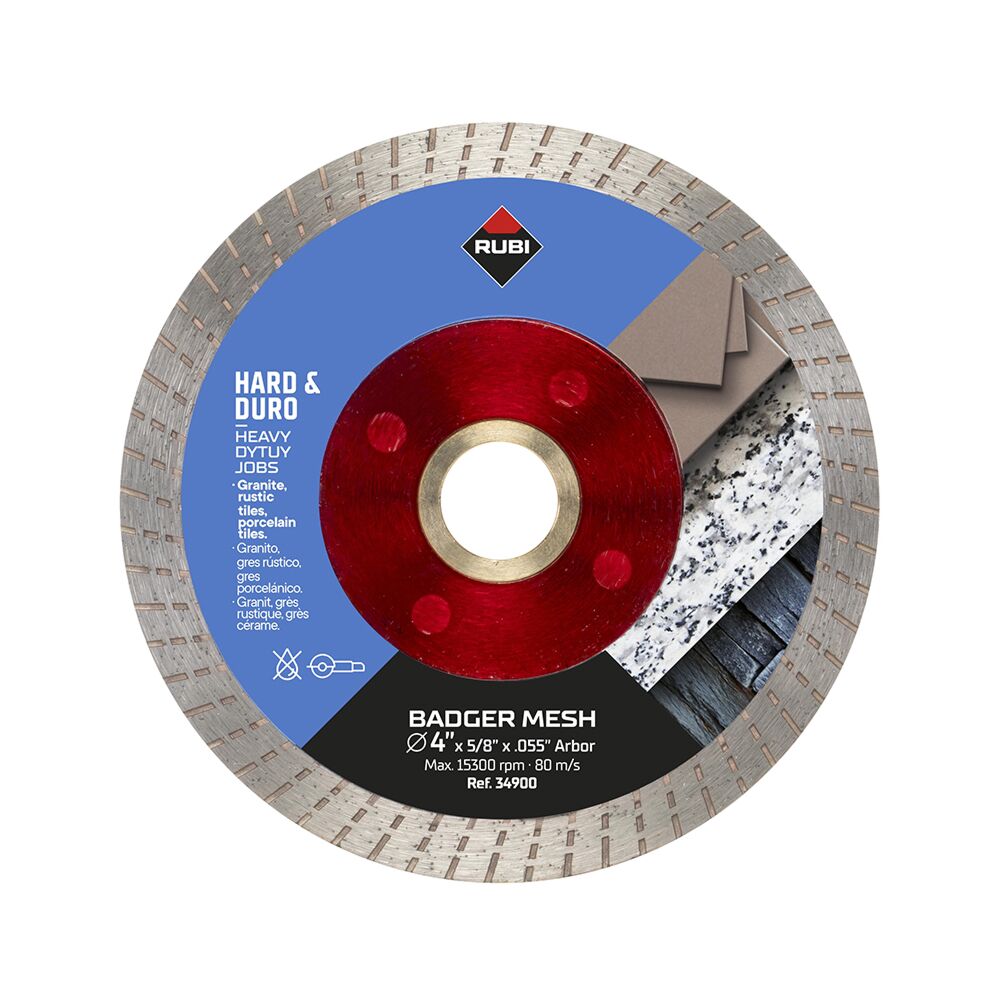 Rubi Tools Premium Badger Mesh Hard Granite Diamond Blade 4