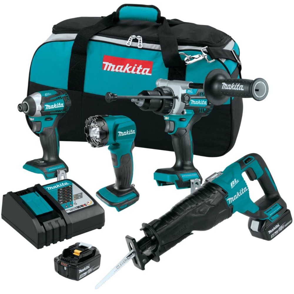 Makita XT453T 18V LXT Lithium Ion Brushless Cordless 4 Pc