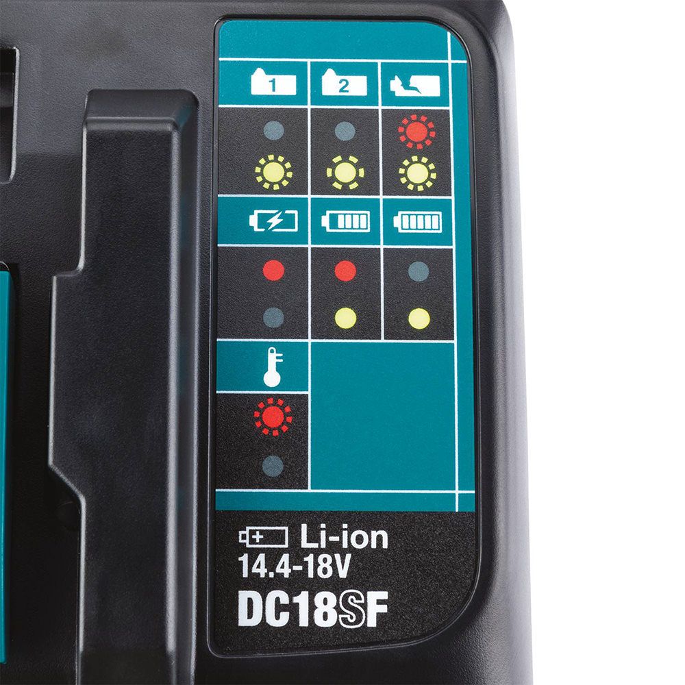 Chargeur lent 4 batteries Li-Ion 14,4 à 18 V - MAKITA DC18SF