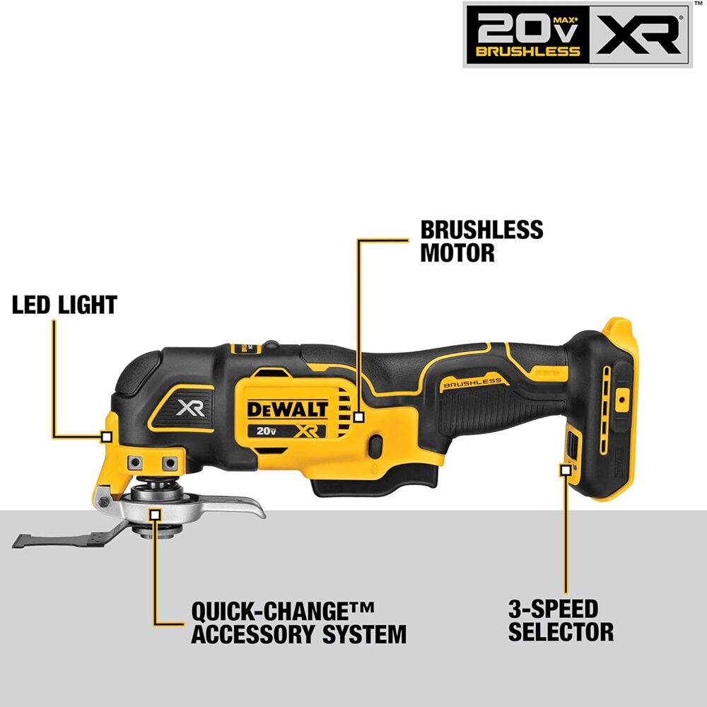Dewalt DCS356C1 20V MAX XR 3-Speed Cordless Oscillating Dewalt DCS356C1 20V MAX XR 3-Speed Cordless Oscillating
