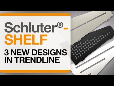 Schluter Systems Shelf-W Brushed Stainless Steel Shower Wall Shelf at