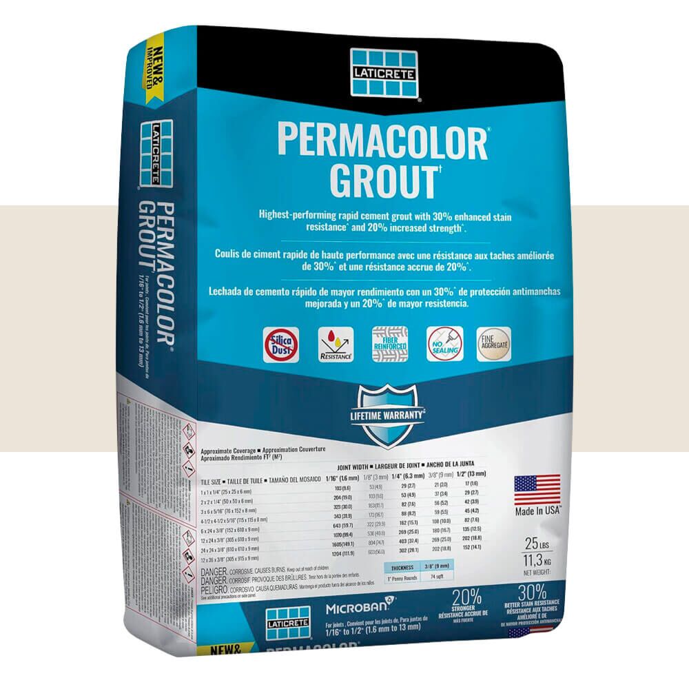 44 Bright White Permacolor Grout (25 lbs) 44 Bright White Permacolor Grout (25 lbs)