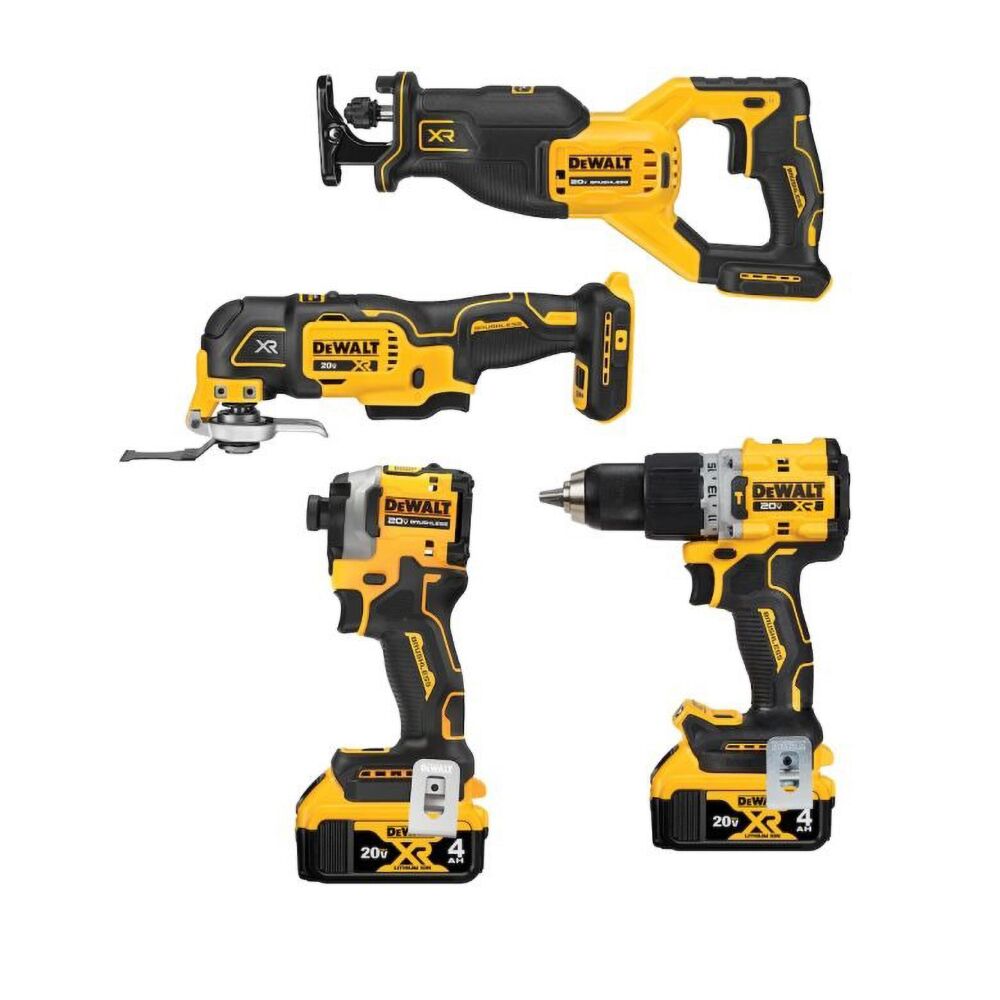 20V Max* Power Tool Combo Kit, 4-Tool Cordless Power Tool Set With