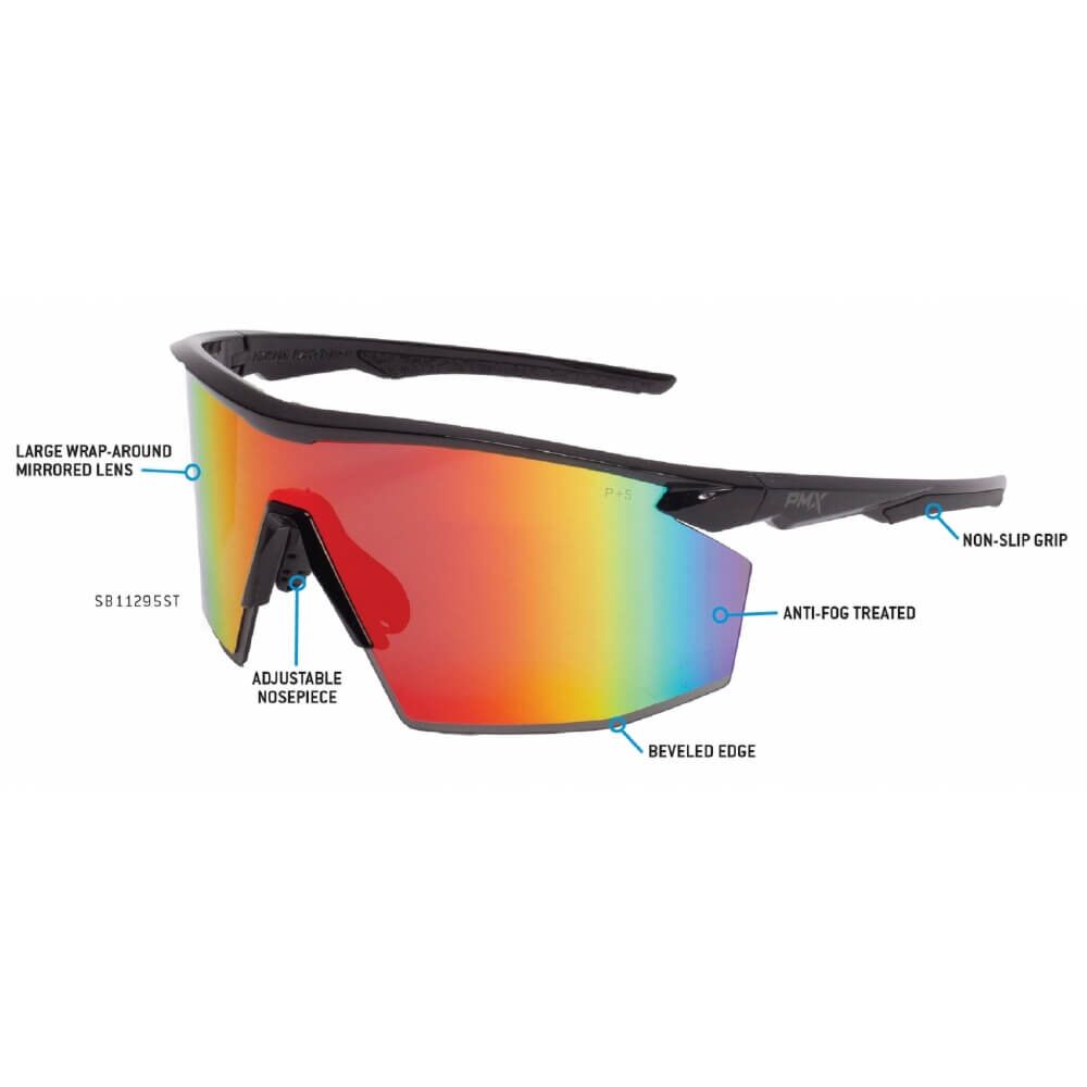 Pyramex PMXSPEC Half Frame Standard Anti-fog Safety Glasses