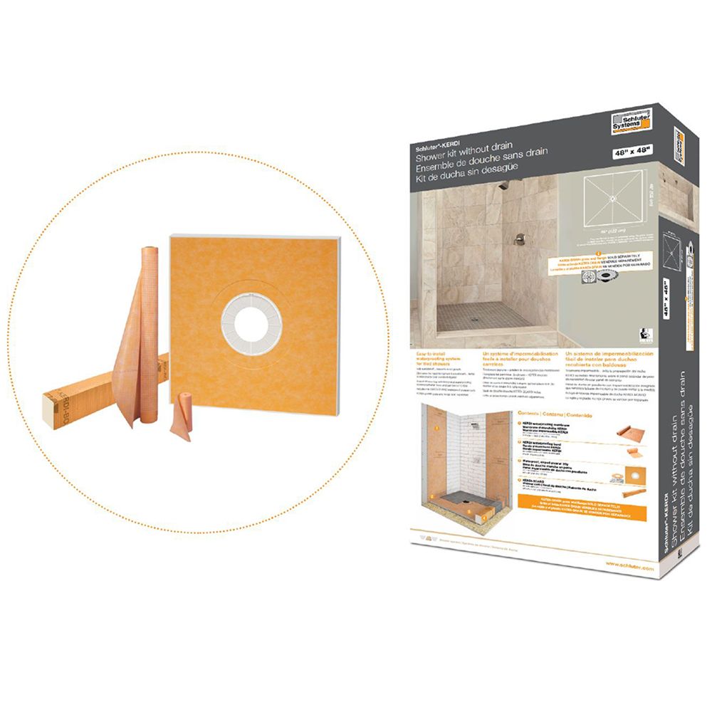 Schluter KERDI-SHOWER-KIT w/o Drain - 38