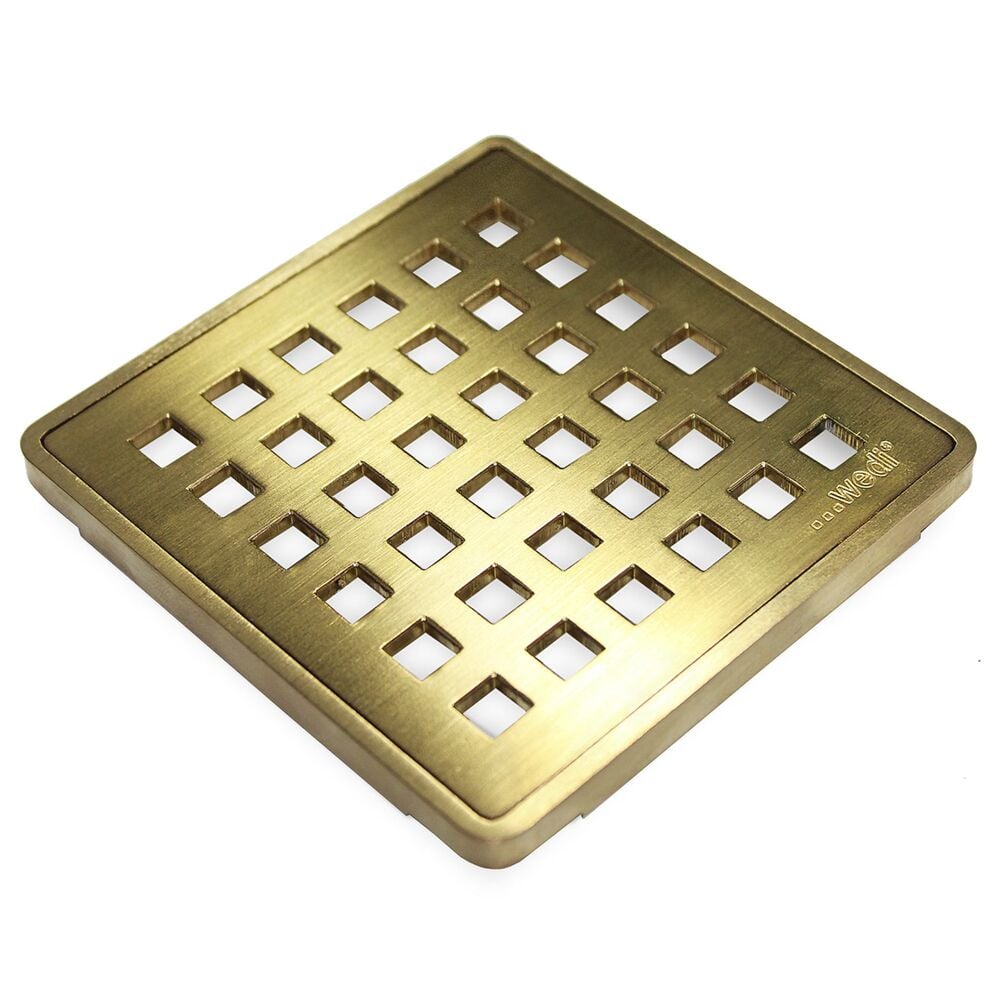 Jacque 4 Round Drain Cover- Brushed Brass