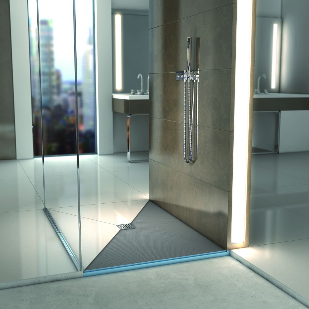 Wedi Fundo Primo Shower Base w Click and Seal Drain Unit
