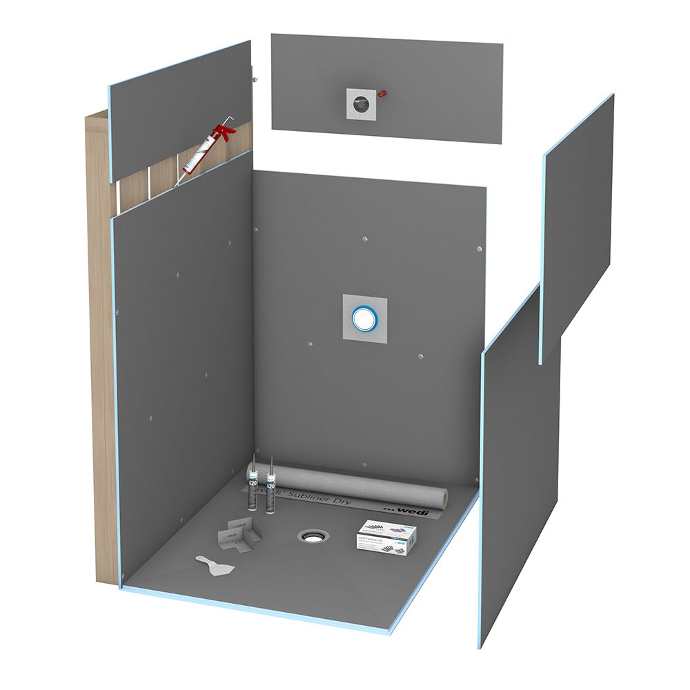 Wedi outlet shower system