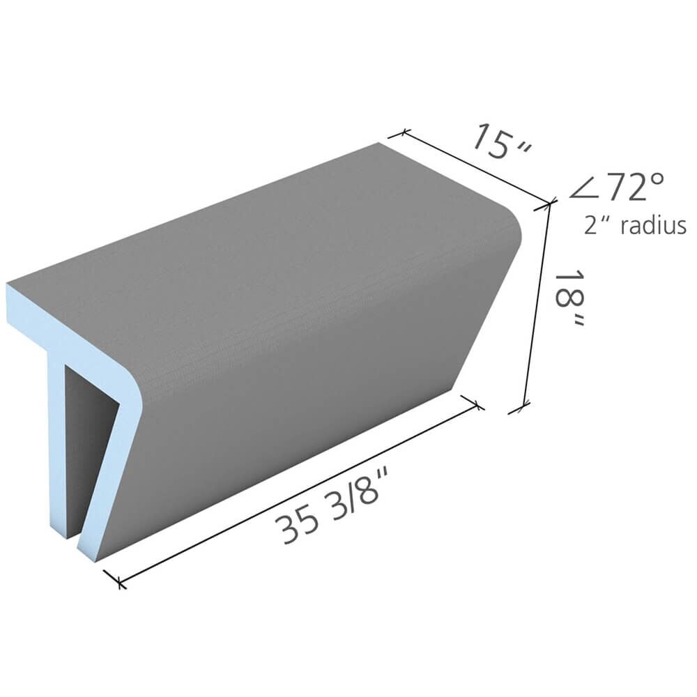 Wedi corner bench clearance