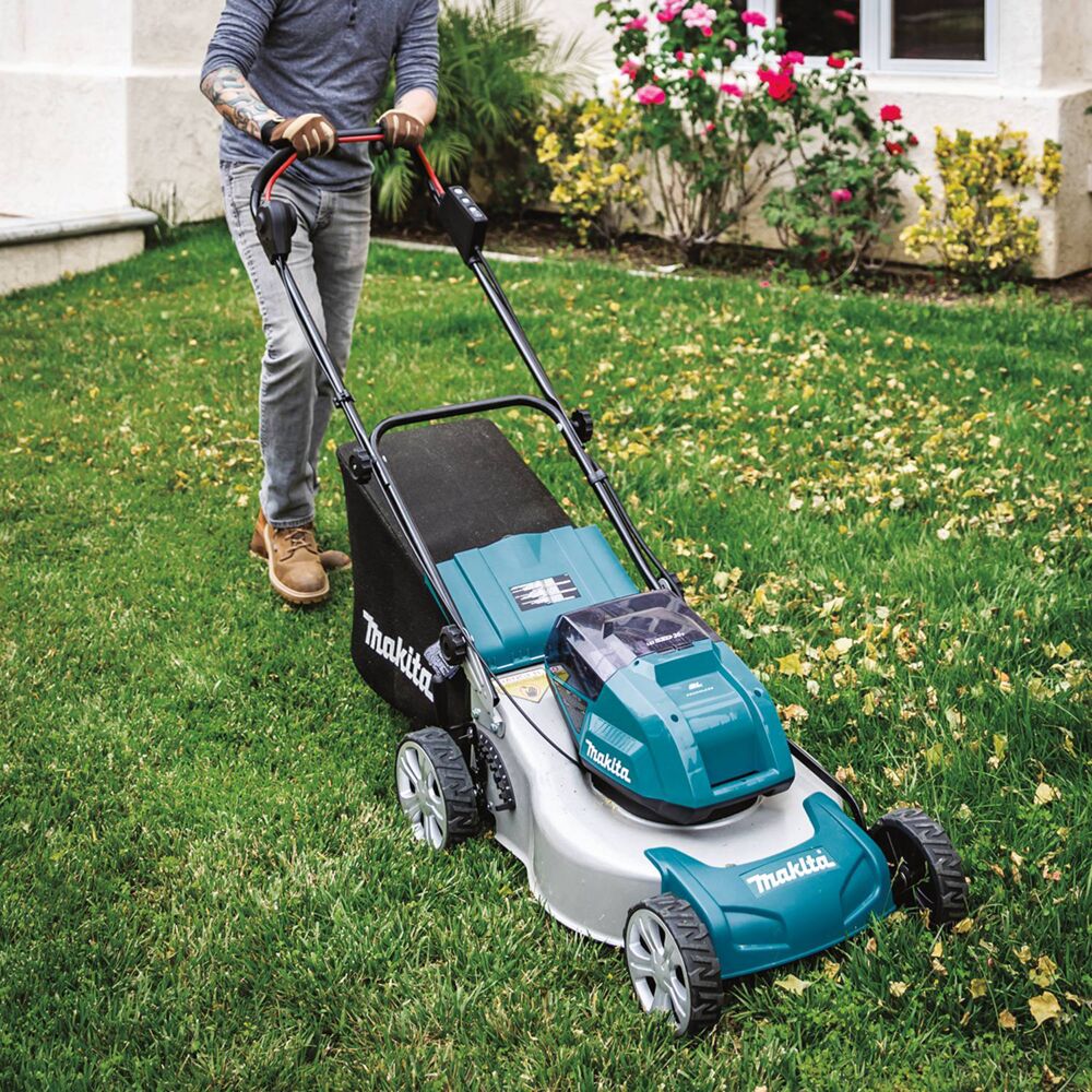 Battery lawn mower makita sale