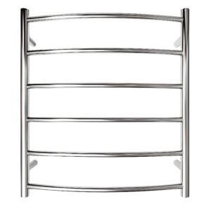 Warmup Multi-Bar Ladder Towel Rail - Curved and Round Tubes Polished Chrome 6 Bars