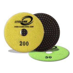 Diamax Cyclone R Series Wet Polishing Pads - 3", 4", and 5"