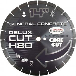 Diamond Products Delux-Cut H8D Segmented High Speed General Concrete Blade - 14"