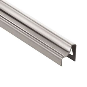 Schluter DILEX-HKU Stainless Steel Cove-Shaped Tile Edging Trim - R10 3/8" Brushed Stainless Steel (EB)