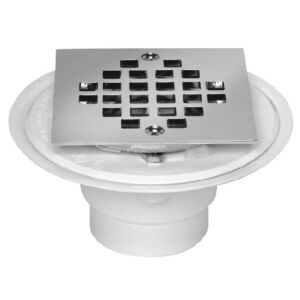 DTA PVC Drain w/ Square Stainless Steel Strainer DRSS3SQ