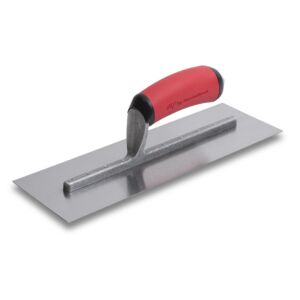 Marshalltown QLT Finishing Trowel w/ Red Soft Grip Handle - 12" x 4"