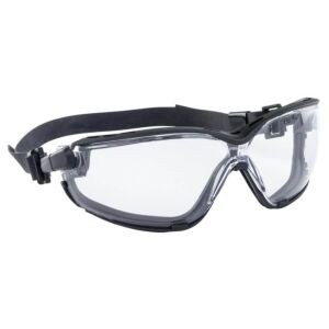 SAS Safety Gloggles All-in-One Safety Glasses - Black Frame, Clear Lens