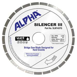 Alpha Silencer III Blade for Granite - 14"