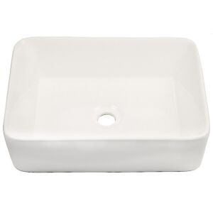 MasterSink P285B Top Mount White Porcelain Sink 19" x 15" x 5.5"