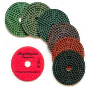 RockMaster Supreme 4” Wet Polishing Pad Kit