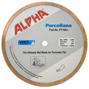 Alpha Porcellana Porcelain Tile Blades - 4-3/8" - 5" - 7" - 8" - 10"