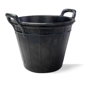 Rubi Tools 4.75 Gallon Canarian Rubber Bucket w/ Plastic Handle - 88906