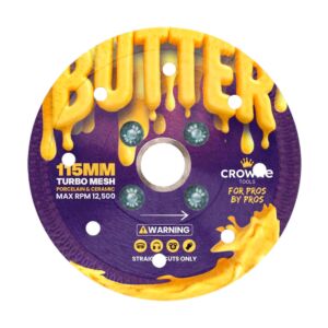 Crowne Tools Butter Turbo Mesh Flush Mount Grinder Blade with Flange - 4.5