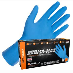 SAS Safety Derma-Max Nitrile Gloves - Box of 50