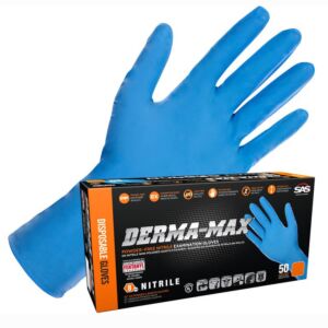 SAS Safety Derma-Max Nitrile Gloves - Box of 50