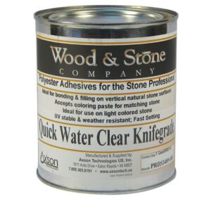 Axson Wood & Stone Polyester Water Clear Knife Grade Adhesive - Quart