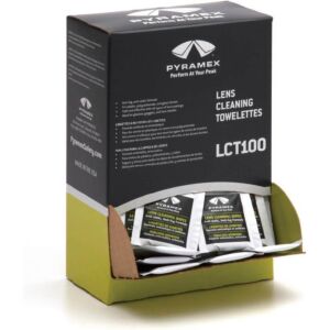 Pyramex LCT100 Lens Cleaning Towelettes In Individually Packaged - 100 Pack