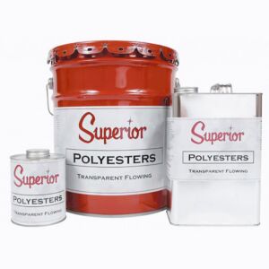 Superior Adhesives Transparent Flowing Polyester Adhesive - Quart