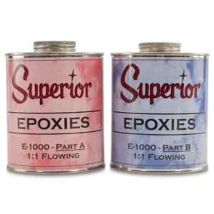 Superior Adhesives Translucent/Colorless Flowing Epoxies E-1000 Quarts