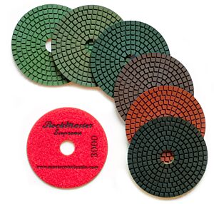 RockMaster Supreme 4” Wet Polishing Pad Kit