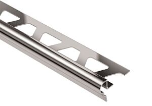 Schluter TREP-FL Stair Nose Tile Edging Trim - Stainless Steel (E)