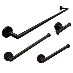 Unique 4 Pcs Set Bath Accessories - Matte Black ACC-504