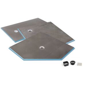 Wedi Fundo Primo Shower Pan (Base) with Drain Assembly (Multiple Sizes Available)
